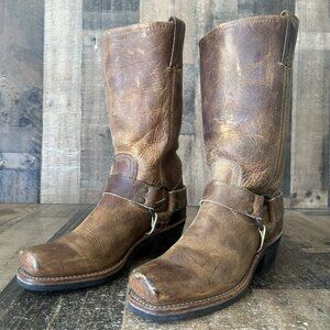 Frye 700 Buckle Harness Square Toe Moto Boots Womens 6.5 M